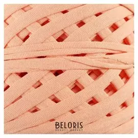 Пряжа трикотажная широкая "Saltera" 100м/300гр, ширина 7-9 мм (81 персик)