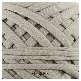 Пряжа трикотажная широкая "Saltera" 100м/300гр, ширина 7-9 мм (09 пепел)