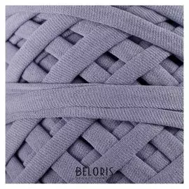 Пряжа трикотажная широкая "Saltera" 100м/300гр, ширина 7-9 мм (67 серо-гол.)