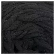 Пряжа трикотажная "Вторичка" 100м/500гр ширина нити 7-9 мм (Черный)