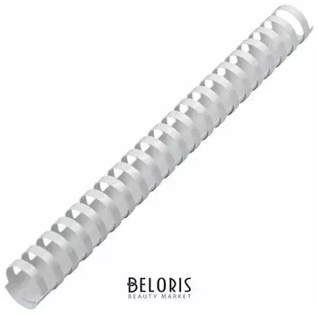 Пружины пластиковые для переплета, комплект 50 шт., 28 мм (Для сшивания 201-240 л.), белые, Brauberg, 530817