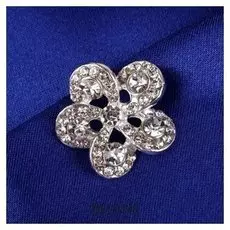 Пуговица декоративная, D = 19 мм, цвет серебристый