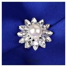 Пуговица декоративная, D = 26 мм, цвет белый