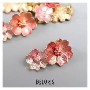 Пуговица металл для творчества "Незабудки" 1,8х2,6 см