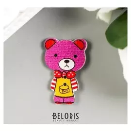 Пуговицы декоративные "Мишки", дерево, 30х20 мм (Набор 16 шт)