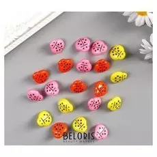 Пуговицы пластик для творчества "Божья коровка" набор 20 шт 1,5х1,3 см