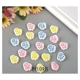 Пуговицы пластик для творчества "Лапка" набор 20 шт 1,5х2 см