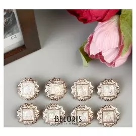 Пуговицы пластик для творчества на ножке "Цветок в цветке" набор 8 шт 2,1х2,1 см