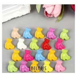 Пуговицы пластик для творчества на ножке "Медвежата" набор 20 шт 2,5х2,1 см