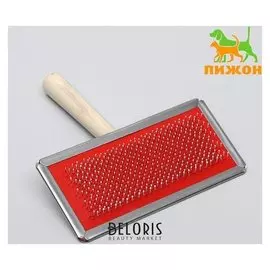 Пуходерка с каплями, 12 х 13 см, деревянная ручка