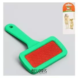 Пуходёрка без капель с пластиковой ручкой 9,2 х 13,2 см