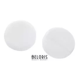 Пуховка для пудры из хлопка с белой тесьмой