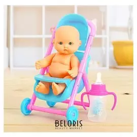 Пупс Саша с коляской и аксессуарами