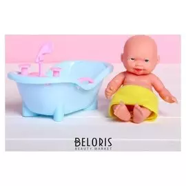 Пупс "Саша" с ванной, с аксессуарами