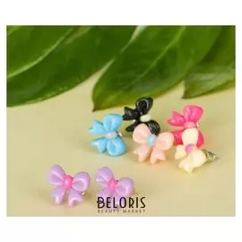 Пусеты 12 пар "Бантики"