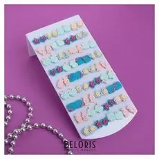 Пусеты 36 пар "" мульти