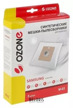 Пылесборник многоразовый синтетический Ozone Micron M-03, 5 шт (Samsung Vp-77 )