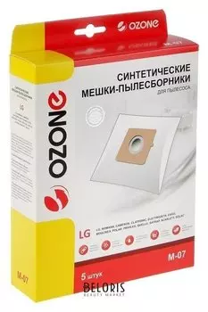 Пылесборник многоразовый синтетический Ozone Micron M-07, 5 шт (LG Tb-33)