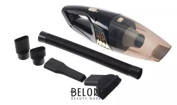 Пылесос автомобильный Cartage Turbo, беспроводной, 5 насадок, 100 Вт, 12 В, черный