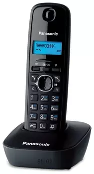 Радиотелефон PANASONIC KX-TG1611RUH, память 50 номеров, АОН, повтор, часы/будильник, серый