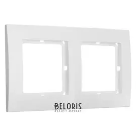 Рамка "Kd-2-б", двухместная, 160х80х9 мм, белая