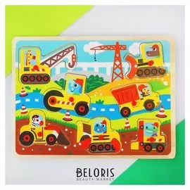 Рамка-вкладыш Детские рисунки. Животные-строители