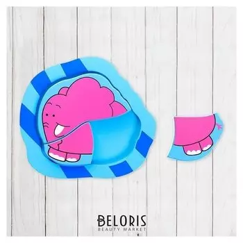 Рамка-вкладыш фигурная Слоник 3 элемента