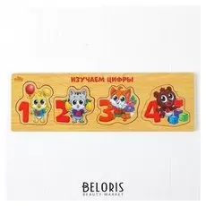 Рамка - вкладыш малая Изучаем цифры 4 элемента