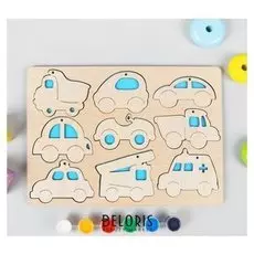 Рамка-вкладыш "Машинки", с красками