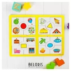 Рамка-вкладыш "Подбери форму", 20 элементов