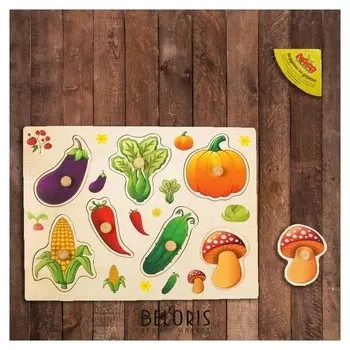 Рамка-вкладыш Подбери картинку. Овощи-грибы