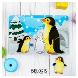 Рамка-вкладыш с основой под роспись Пингвины