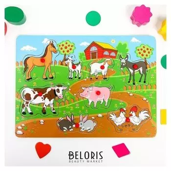 Рамка - вкладыш Весёлая ферма 8 элементов