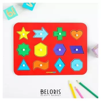 Рамки-вкладыши "Геометрические фигуры 3" М. Монтессори