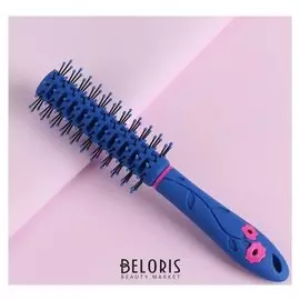 Расческа брашинг, D = 5 см, синий/розовый