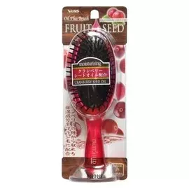 Расческа для волос увлажняющая с маслом семян клюквы, круглая Fruit Seed Brush