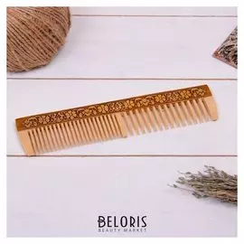 Расчёска «Цветы», береста