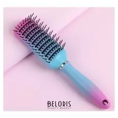 Расчёска массажная, цвет голубой/розовый