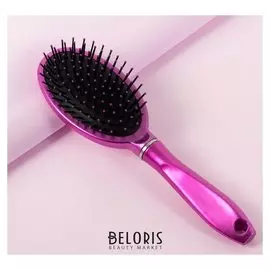 Расчёска массажная, цвет малиновый