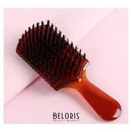 Расчёска массажная, широкая, цвет «янтарный»