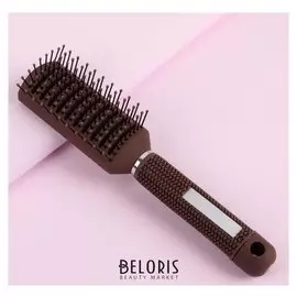 Расчёска массажная, вентилируемая, цвет коричневый