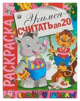 Раскраска «Учимся считать до 20», 16 стр.