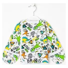 Распашонка детская, цвет белый/принт дино, рост 56 см (18)