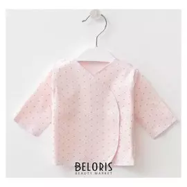 Распашонка детская, цвет розовый в крапинку, рост 56-62 см