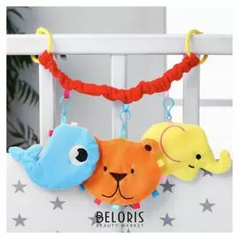 Растяжка - погремушка мягкая на кроватку/коляску «Давай играть».