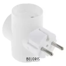 Разветвитель Toker 3T, 16 А, трехместный, без з/к, белый