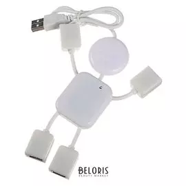 Разветвитель USB (Hub) "Человечек", 4 порта USB 2.0, шнур 41см