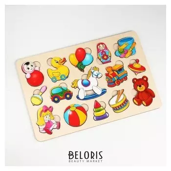 Развивающая доска большая «Игрушки» 15 деталей
