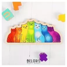 Развивающая доска Разноцветные котята. Радуга