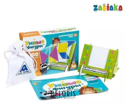 Развивающая игра на логику Умные фигуры 30 карточек